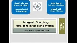 MSc BioInorganic Lecture 1,   Dr. Alyaa Khider Abass