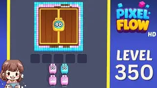 Pixel Flow Level 350 Solution Walkthrough
