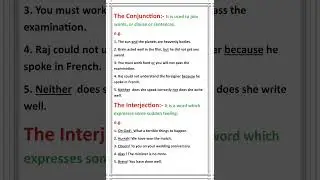 English grammar The Conjunction and The Interjection