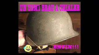 UN CASQUE USM1 (AMÉRICAIN) WW2 DE TOUTE BEAUTÉ ET DU BIBELOT TOUT CHAUD! MAADIAR BROCANTE SESSION 47
