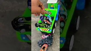 Mini Racing Cars Loaded in Big Toy Truck | Colourful Toy Cars Collection| #Kids #Shorts #kidsworld