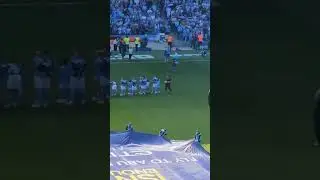 Manchester City mascots (MOONCHESTER and MOONBEAM)