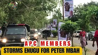 Watch The Moment APC Members Stormed Enugu In Convoy For Governor Peter Mbah's Defection!