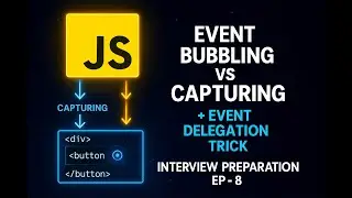 EP-8 ⚡ Event Bubbling vs Capturing + Delegation | JavaScript Interview Explained