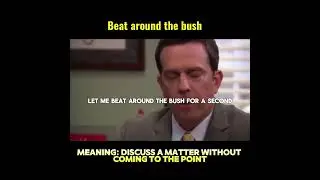 ENGLISH IDIOM: BEAT AROUND THE BUSH