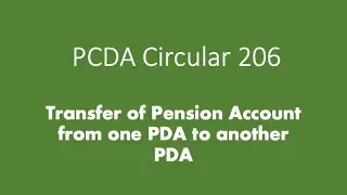 PCDA Allahabad Circular 206 Transfer of pension account