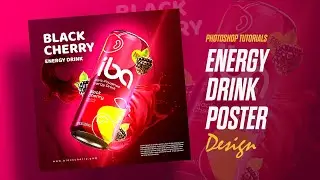 Energy Drink Advertising Poster for Beginners | Photoshop