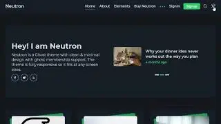 Neutron Minimal blog & magazine ghost