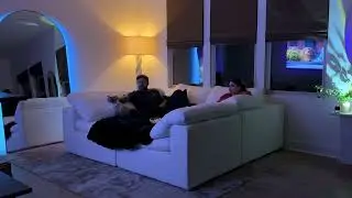 Living Room Movie Night at Home | Soke Home Tender Sofa Bed