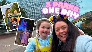 Walt Disneyworld Vlog | 3 Parks One Day | Space 220 Lunch | Bibbidi Boutique | Day 4