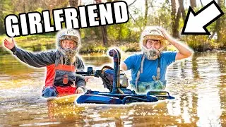 GIRLFRIEND GOES MUDDING FOR THE FIRST TIME! *DEEP SWAMP*