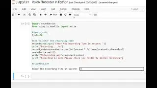 Day 159 : Voice Recorder using Python