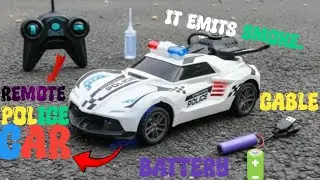 RC Police Speed Sports Car with Water Mist Smoke Effect. Unboxing review|| rajshahi Toy Shop
