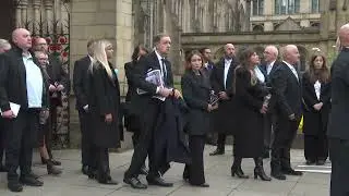 Ricky Hatton leaves Manchester Cathedral on his final journey