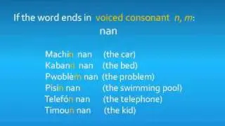 Haitian Creole 3: Articles