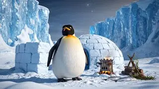 Plump Penguin vs Arctic Blizzard: Dragging a Tiny Stove to Survival | Pixar-Style 3D