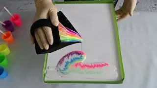 Vibrant Split Cup Acrylic Pour with Fluorescent Paint - MUST TRY!