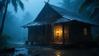Heavy Rainfall Sounds for Sleeping Quickly, Calming Mind and Body Naturally 🌧️😌
