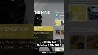 Destiny Xur October 24th 2025 #xurinventory #xurlocation #destiny2 #destinythegame