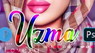 How To Make Multiply Color Glass Font in Ps Touch & PixelLab |Inner Glow Glass Font |Zarraq Creation
