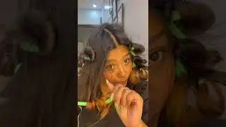Heatless spring curls with curler stick #hairstyle #curls #heatless #hair #styling #curling
