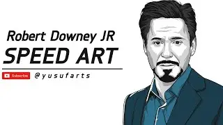 How to Make a Vector Drawing in Photoshop / ROBERT DOWNEY JR / SPEED ART