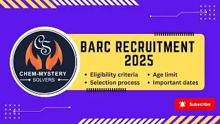 BARC Recruitment 2025|Complete information #barc #chemistry #barc2025 #Chemmysterysolvers