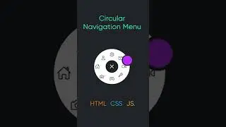 Animated Circle Nav Menu using #HTML #CSS & #JavaScript | Radial Indicator Menu Source Code #shorts