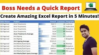 Unlock Excel Magic: Create an Incredible Report in Just 5 Minutes