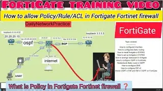 Day 27 FortiGate Firewall | What is Fortinet and FortiGate | What is Fortigate security policy