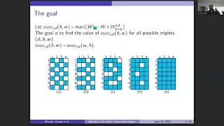 Louis Marin, Maximal 2-dimensional binary words of bounded degree