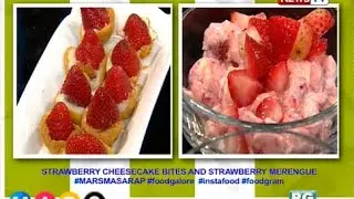 Strawberry Cheesecake Bites and Strawberry Merengue