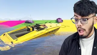 Cars Vs Cars Challenge 9999.9999% People Fall in Water in This GTA 5 Race!