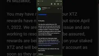 WHY COINBASE ISNT SENDING TEZOS XTZ STAKING  REWARDS....