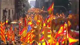 Manifestación organizada por Societat Civil Catalana