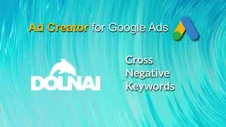 Add New Cross Negative Keywords