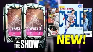 Opening Both INSANE Space 3 Packs! BRAND NEW DIAMONDS! MLB The Show 21 Diamond Dynasty Pack Opening