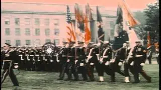 Inspector General of German Federal Armed Forces Maizi&egrave;re receives US Medal of Le...HD Stock Footage