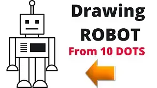 How To Draw Robot Easy From 10 dots in 2022 | Robot LineDrawing | Easy Dots Drawing | C D Drawing