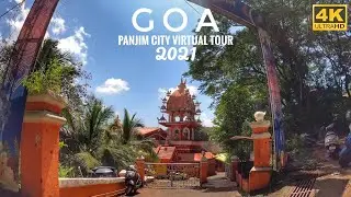 Goa 2021- Panjim City Bike Ride Tour  On a sunny Day | Mala-Altinho | India 2021 | 4k Video  |