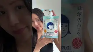 Testing viral Japanese rice masks 🌾✨ #jbeauty #ricemask #riceskincare