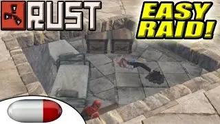 Rust Raid: ANOTHER EASY JACKPOT - Low-Cost Ladder Hatch Eco Raid - JUICE | vanilla ( Rust Raids )