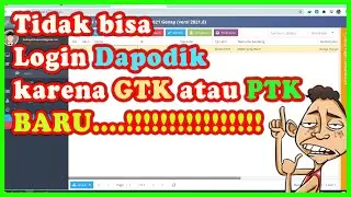 Cara Login GTK baru di Dapodik
