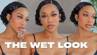 How to Achieve The WET LOOK on Curly Hair💦! Step by Step! FtMyFirstWig