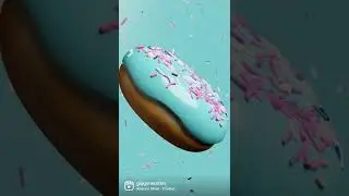 My attempt at &ldquo;Blender Guru&rsquo;s Donut Tutorial&rdquo; #donut #blender #animation #render