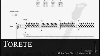 LEARN Torete - Moira Dela Torre / Moonstar88 (Guitar Pro fingerstyle)