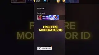 FREE FIRE MODERATOR ID 😱☠️💀