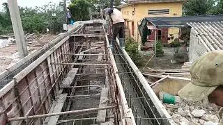 Đổ bê tông kênh xả trạm bơm tiêu úng 