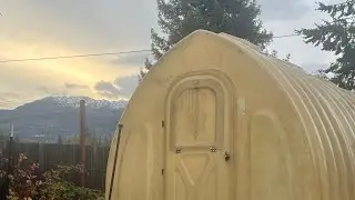 Used Fiberglass Greenhouse Pacific Northwest Garden Food Forest Permaculture Olympic Peninsula