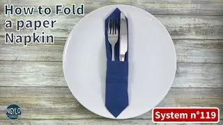How to fold a paper napkin | Napkin Cutlery holder slim